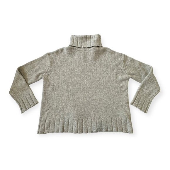 Nili Lotan Zoe Turtleneck Sweater, Gray, Wool Blend, Size S, Oversized - Picture 5 of 14